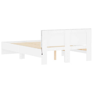 Giroletto con Testiera e LED Bianco 135x190 cm 3207630