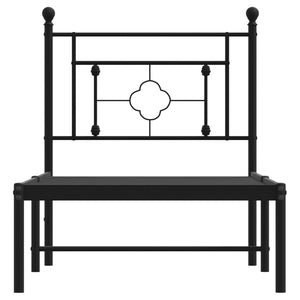 Giroletto con Testiera in Metallo Nero 80x200 cm 374330