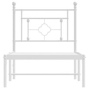 Giroletto senza Materaso con Testiera Metallo Bianco 75x190 cm 374378