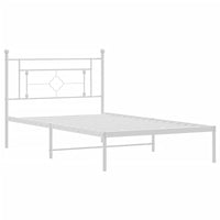 Giroletto con Testiera Metallo Bianco 107x203 cm 374384