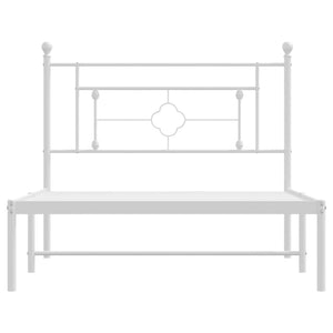 Giroletto con Testiera Metallo Bianco 107x203 cm 374384