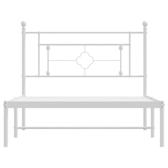 Giroletto con Testiera Metallo Bianco 107x203 cm 374384