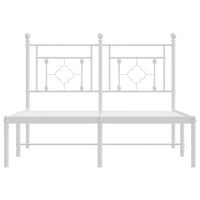 Giroletto con Testiera in Metallo Bianco 120x200 cm 374386