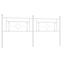 Testiera in Metallo Bianco 193 cm 374425