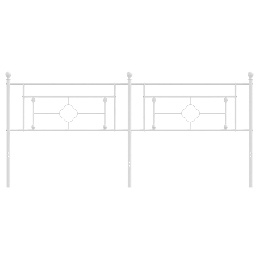 Testiera in Metallo Bianco 193 cm 374425