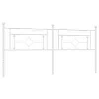 Testiera in Metallo Bianco 193 cm 374425