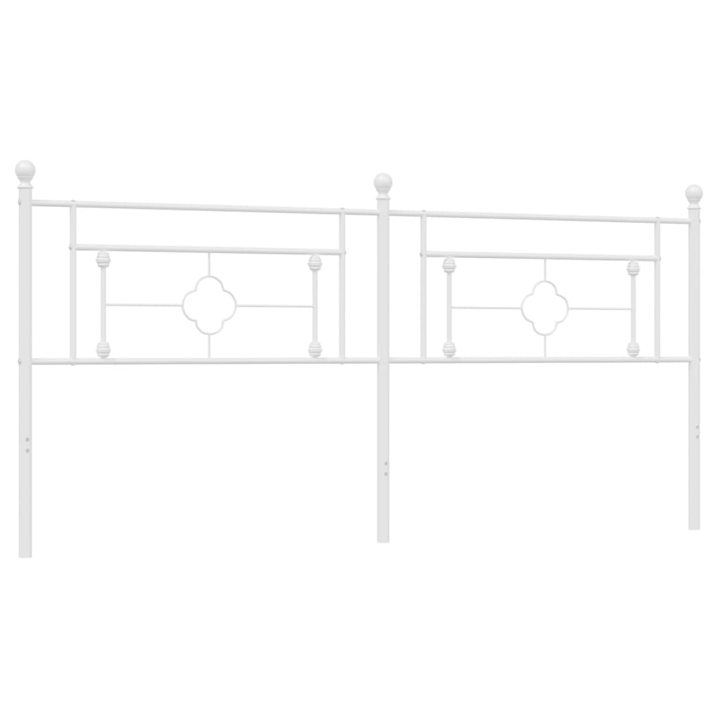 Testiera in Metallo Bianco 193 cm 374425