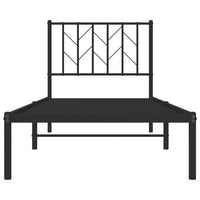 Giroletto con Testiera in Metallo Nero 80x200 cm 374428