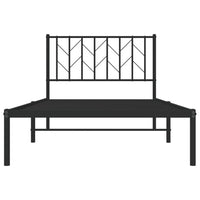 Giroletto con Testiera in Metallo Nero 100x190 cm 374431