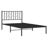Giroletto con Testiera in Metallo Nero 107x203 cm 374433