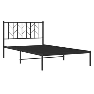 Giroletto con Testiera in Metallo Nero 107x203 cm 374433