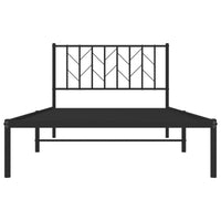 Giroletto con Testiera in Metallo Nero 107x203 cm 374433