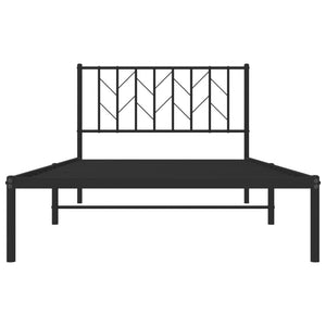 Giroletto con Testiera in Metallo Nero 107x203 cm 374433