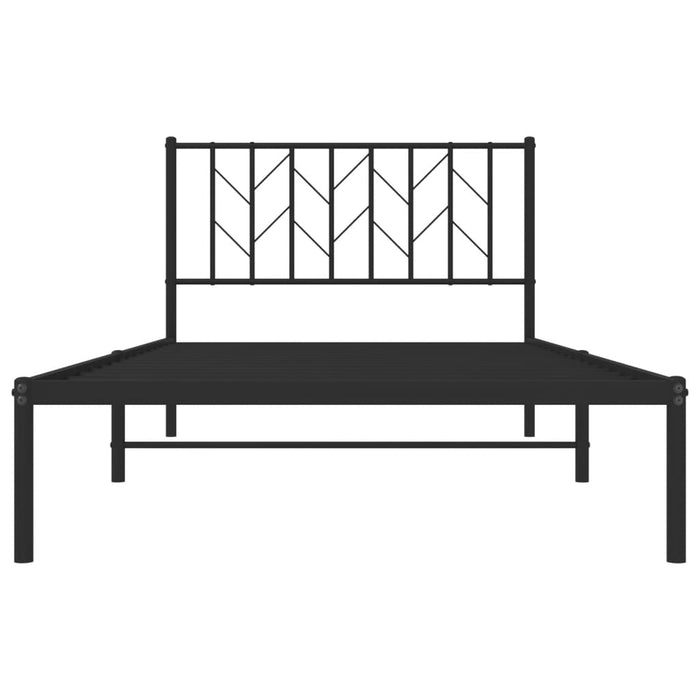 Giroletto con Testiera in Metallo Nero 107x203 cm 374433