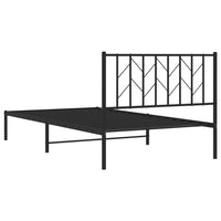 Giroletto con Testiera in Metallo Nero 107x203 cm 374433