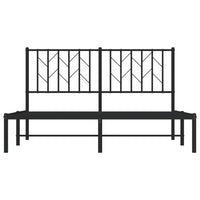 Giroletto con Testiera in Metallo Nero 140x200 cm 374438