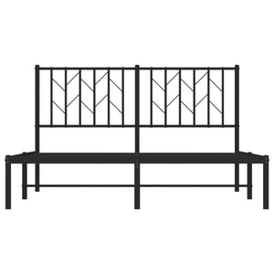 Giroletto con Testiera in Metallo Nero 140x200 cm 374438