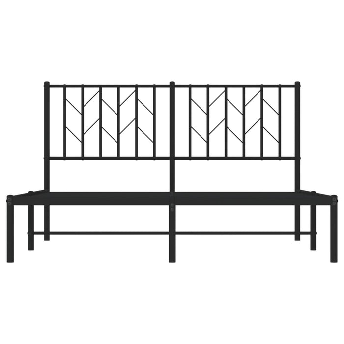 Giroletto con Testiera in Metallo Nero 140x200 cm 374438