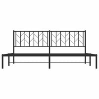 Giroletto con Testiera in Metallo Nero 193x203 cm 374443