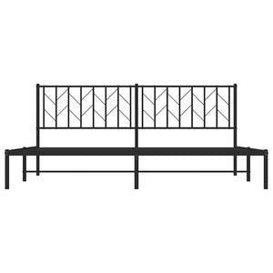 Giroletto con Testiera in Metallo Nero 193x203 cm 374443