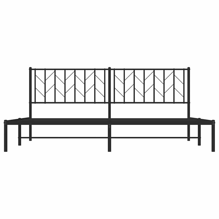 Giroletto con Testiera in Metallo Nero 193x203 cm 374443