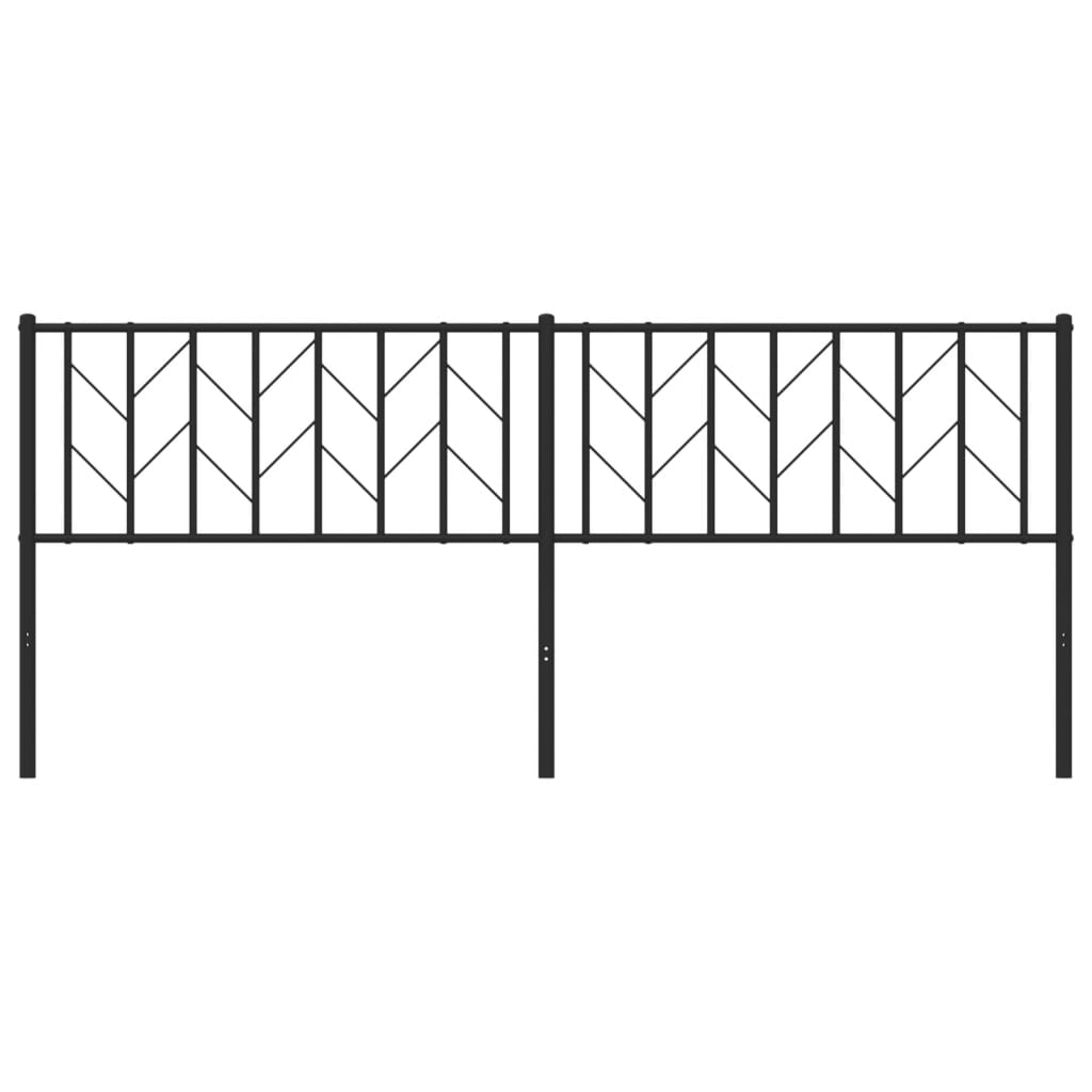 Testiera in Metallo Nero 200 cm 374475