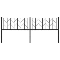 Testiera in Metallo Nero 200 cm 374475