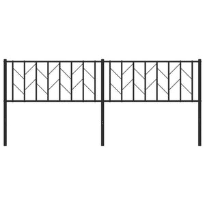 Testiera in Metallo Nero 200 cm 374475