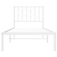 Giroletto con Testiera Metallo Bianco 80x200 cm 374477