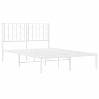 Giroletto con Testiera Metallo Bianco 120x190 cm 374483