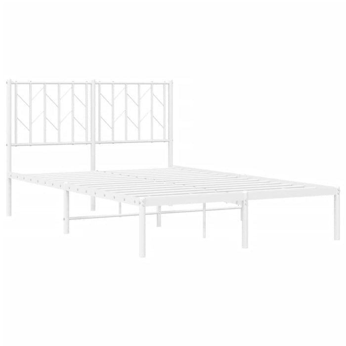 Giroletto con Testiera Metallo Bianco 120x190 cm 374483