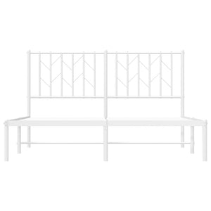 Giroletto con Testiera Metallo Bianco 140x190 cm 374486