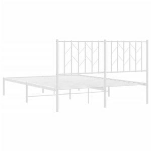 Giroletto con Testiera Metallo Bianco 140x190 cm 374486