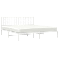 Giroletto con Testiera Metallo Bianco 183x213 cm 374491