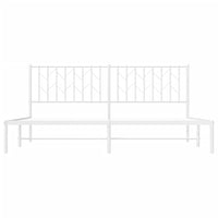 Giroletto con Testiera Metallo Bianco 183x213 cm 374491