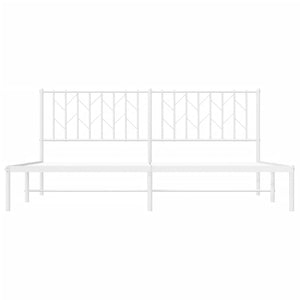 Giroletto con Testiera Metallo Bianco 183x213 cm 374491