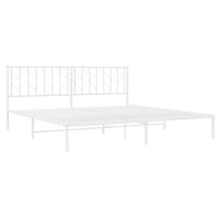 Giroletto con Testiera Metallo Bianco 193x203 cm 374492