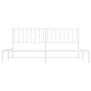 Giroletto con Testiera Metallo Bianco 193x203 cm 374492