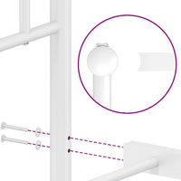 Giroletto con Testiera Metallo Bianco 193x203 cm 374492