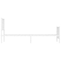 Giroletto con Testiera e Pediera Metallo Bianco 80x200 cm 374495