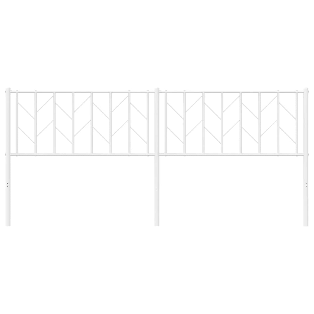 Testiera in Metallo Bianco 193 cm 374523