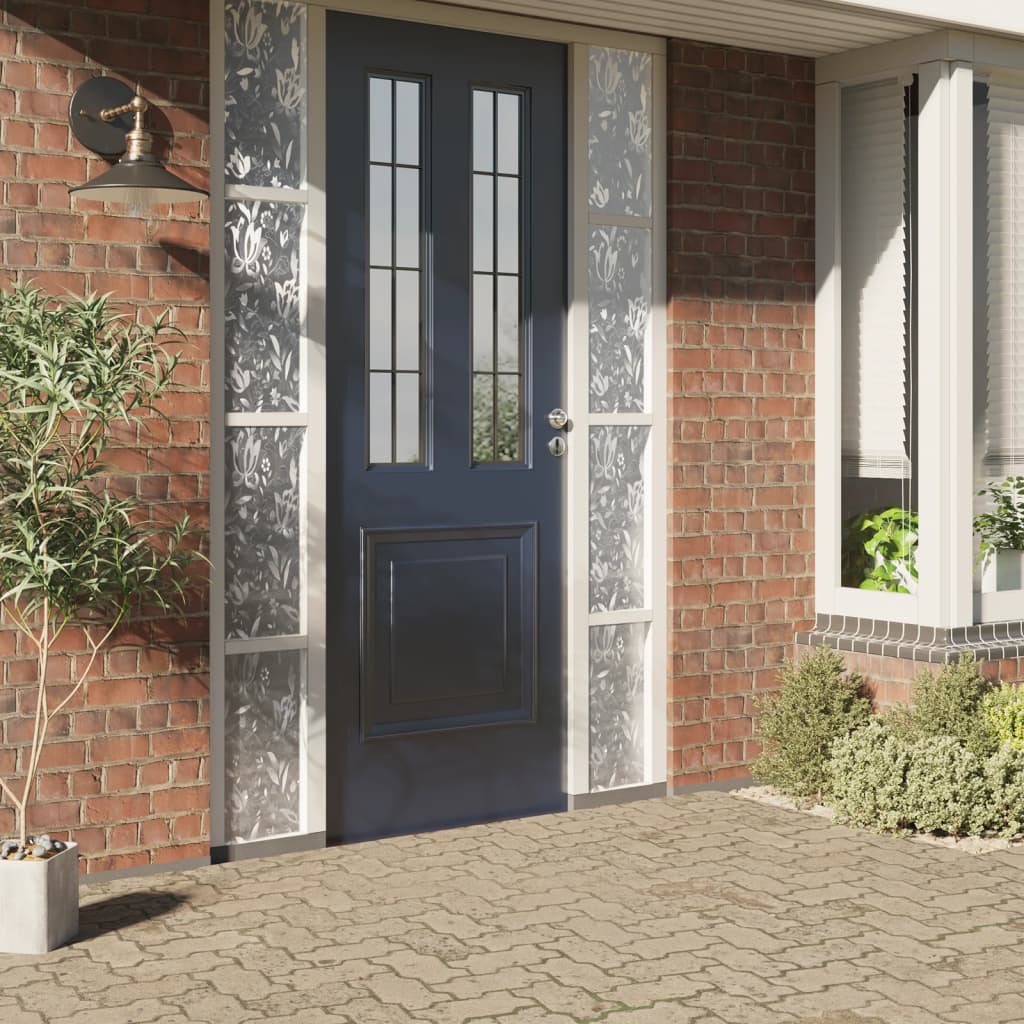 Pellicole per Finestre Smerigliate 2pz Motivo Fiore in PVC 3208979