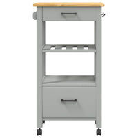 Carrello da Cucina-Scaffale per Cucina MONZA 48x40x88,5 cm in Legno Massello di Pino 701165