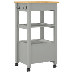 Carrello da Cucina-Scaffale per Cucina MONZA 48x40x88,5 cm in Legno Massello di Pino 590216