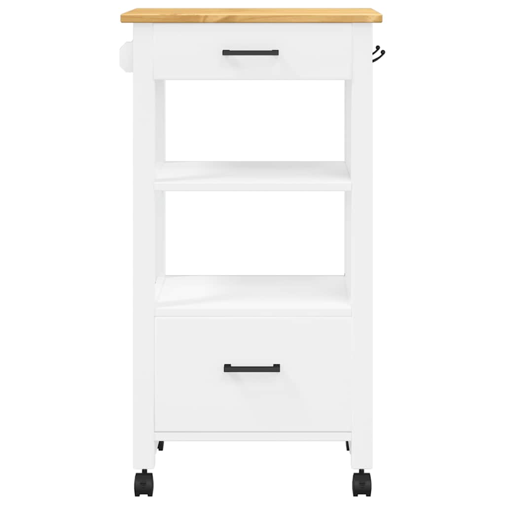 Carrello da Cucina-Scaffale per Cucina MONZA 48x40x88,5 cm in Legno Massello di Pino 370402