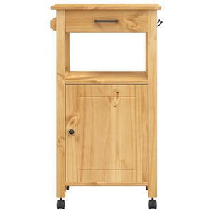 Carrello da Cucina MONZA 48x40x90 cm in Legno Massello di Pino 376088