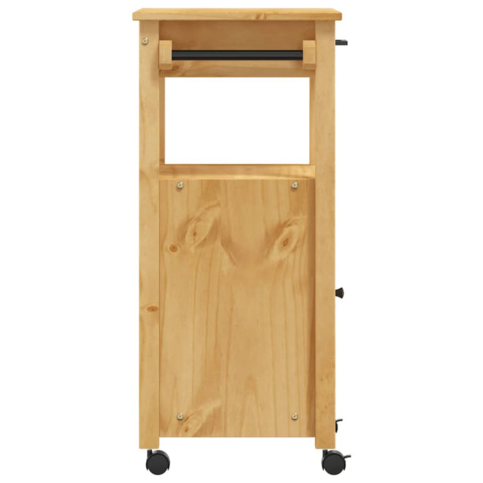 Carrello da Cucina MONZA 48x40x90 cm in Legno Massello di Pino 376088