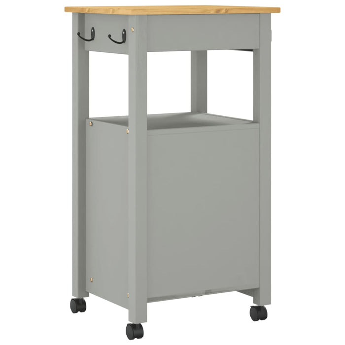 Carrello da Cucina MONZA 48x40x90 cm in Legno Massello di Pino 376089