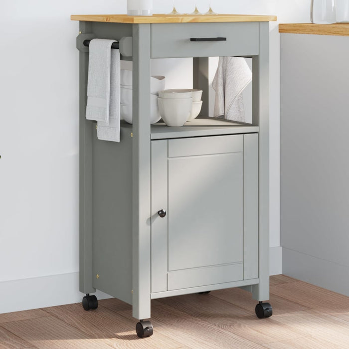 Carrello da Cucina MONZA 48x40x90 cm in Legno Massello di Pinocod mxl 86646