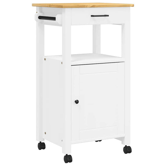 Carrello da Cucina-Scaffale per Cucina MONZA 48x40x88,5 cm in Legno Massello di Pino